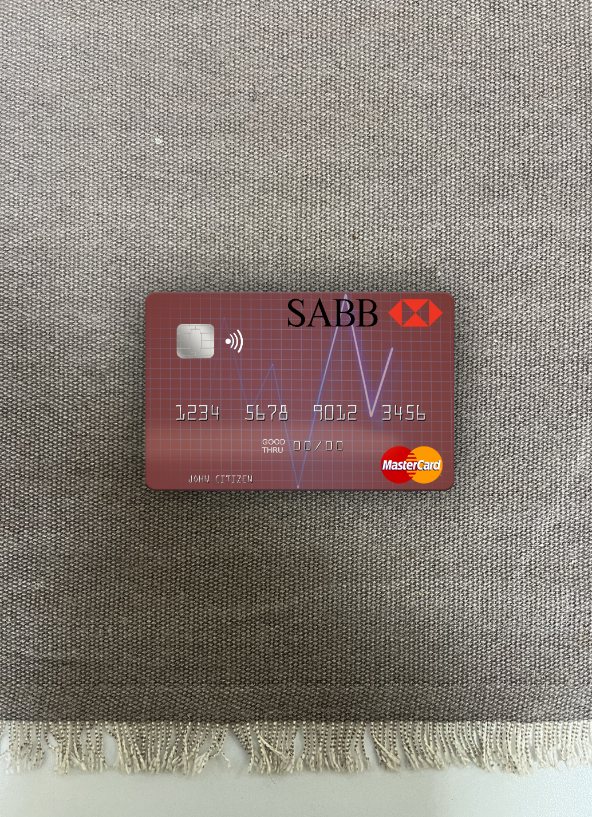 Download Saudi Arabia The Saudi British Bank mastercard photolook front Photoshop template